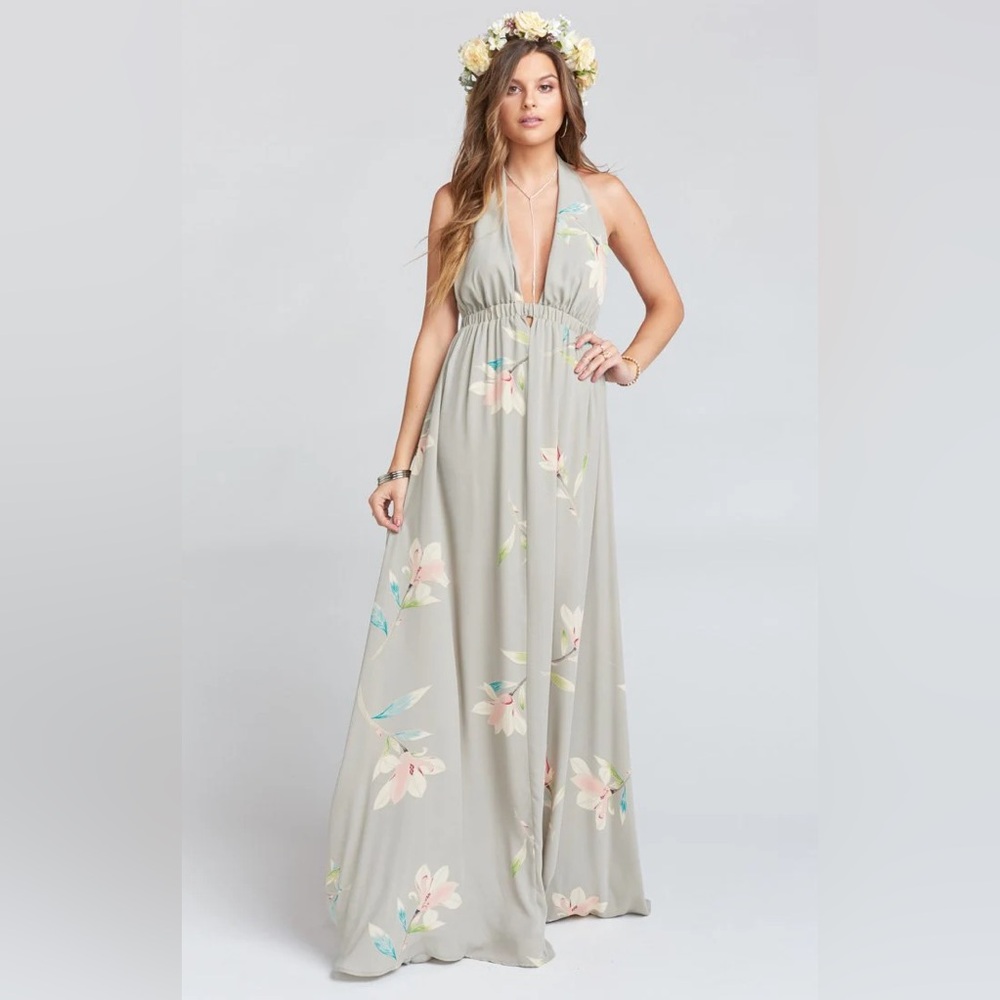 Show Me Your Mumu Luna Halter Dress Lily Showers Bridesmaid Gown - Picture 1 of 7
